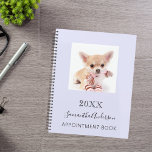 Cat custom photo lavender planner<br><div class="desc">A lavender, violet background. Personalize and add your a a photo, year, name and a text. The name is written in black with a large modern hand lettered style script.</div>