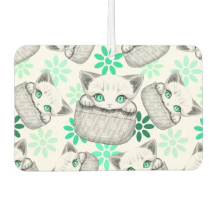 Cat Cute and Playful peaking from a Pocket Air Freshener