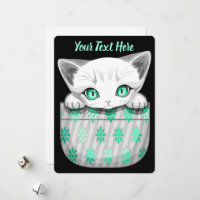Cat Cute and Playful peaking from a Pocket
