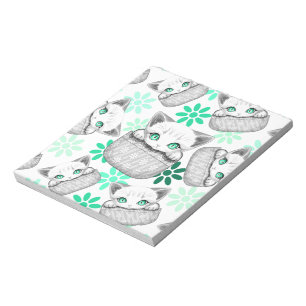 Cat Cute and Playful peaking from a Pocket Notepad