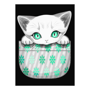 Cat Cute and Playful peaking from a Pocket Photo Print