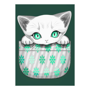 Cat Cute and Playful peaking from a Pocket Photo Print