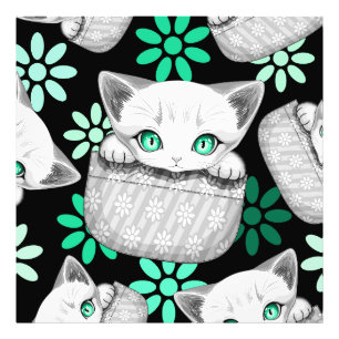 Cat Cute and Playful peaking from a Pocket Photo Print
