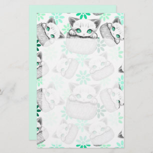 Cat Cute and Playful peaking from a Pocket Stationery