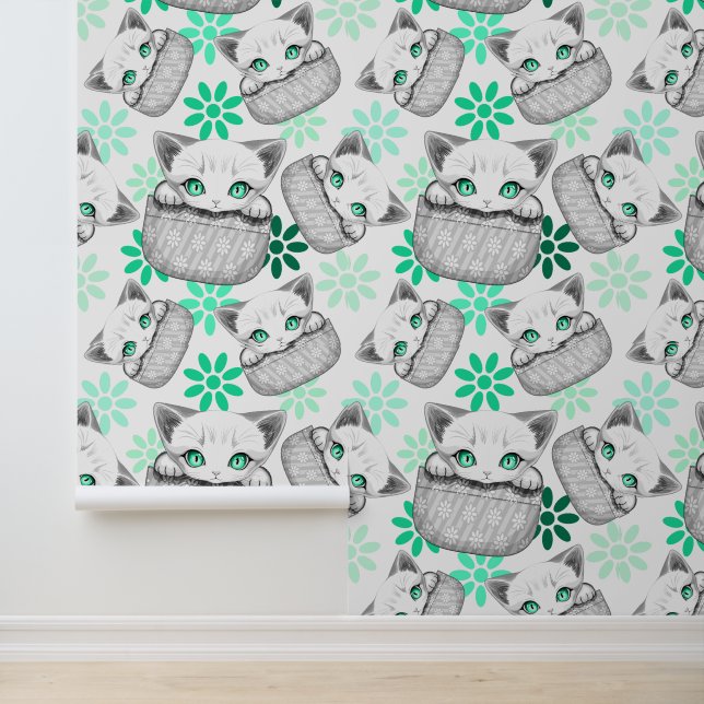 Cat Cute and Playful peaking from a Pocket Wallpaper (Application)