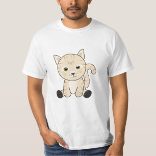 Cat Cute Animals Fur Nose Tabby Beige Cats T-Shirt