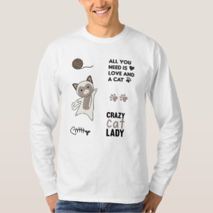 Cat Cute Cats Sticker Set Sayings Paws T-Shirt