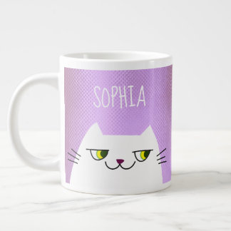 Cat Cute Kawaii Pink Large Coffee Mug