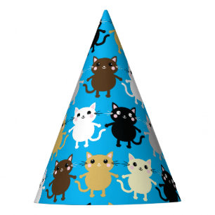 Cat Cute Kitty Colourful 1st Birthday Party Theme Hat