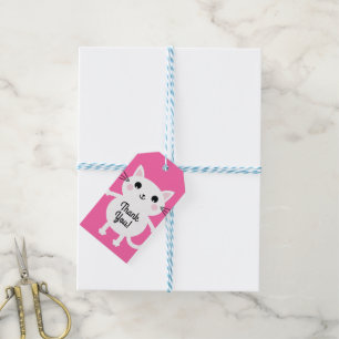 Cat Cute Kitty Colourful Kid Birthday Party Gift Tags