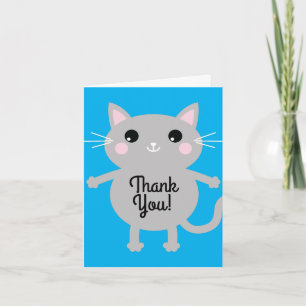 Cat Cute Kitty Kid's Birthday Party Theme Card