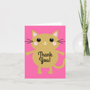 Cat Cute Kitty Kid's Birthday Party Theme Card
