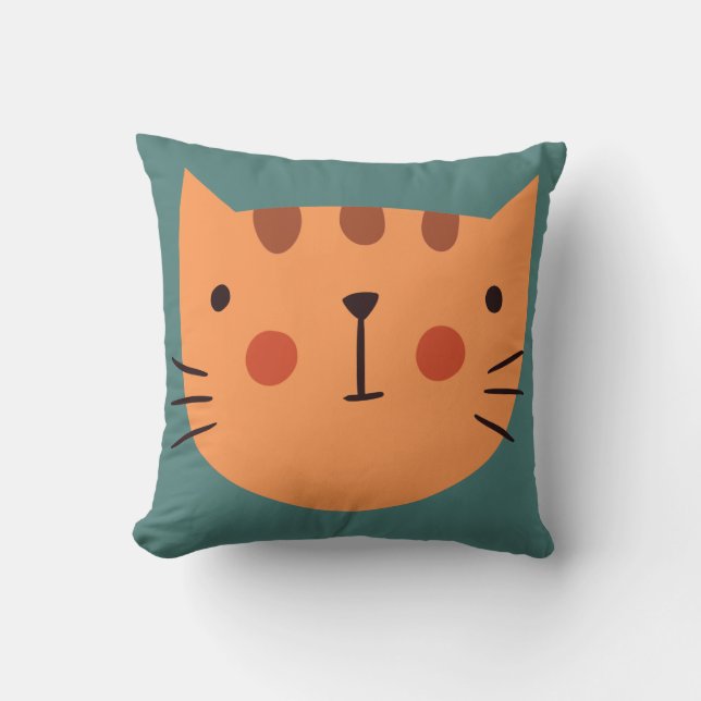 Cat Cute Pinky nursery Baby Room Throw Pillow (Front)