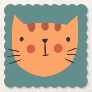 Cat Cute Pinky  Paper  Paper Coaster