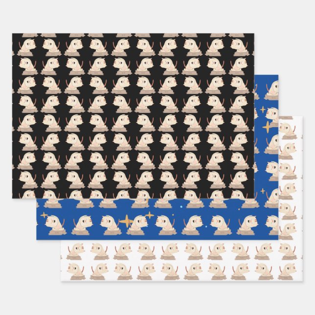 Cat- Cute Yoga Cat Wrapping Paper Sheet (Set)