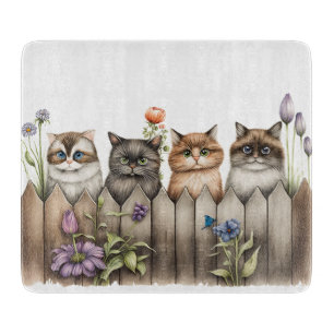 Cat Cutting Board, Food Prep Board