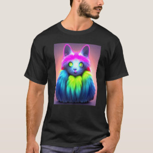 Cat Cyber Punk Weird Men Women Boys Girls     2 T-Shirt