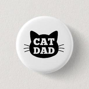 Cat Dad   1 Inch Round Button