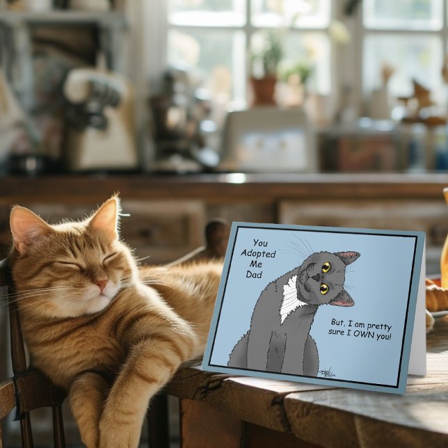 Cat Dad Adoption Father's Day Card (Creator Uploaded)