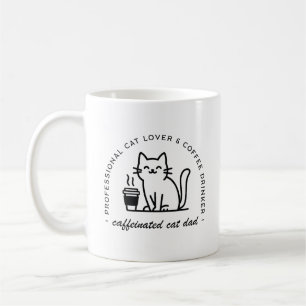 Cat dad and coffee lovers funny hipster men mug