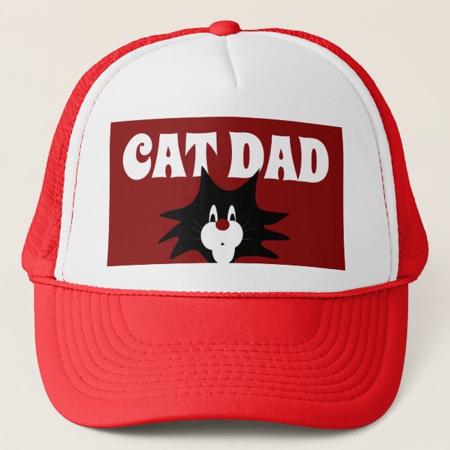 CAT DAD BALL CAPS TUXEDO CAT HATS (Front)