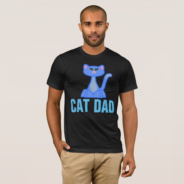 CAT DAD Black t-shirts (Front Full)