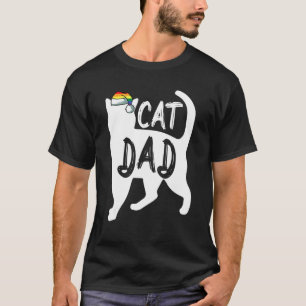 Cat Dad Christmas Cute LGBT-Gay Pride X-Mas Pajama T-Shirt
