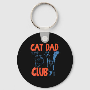Cat Dad Club Funny Cat Lover Pet Parent Father's D Keychain