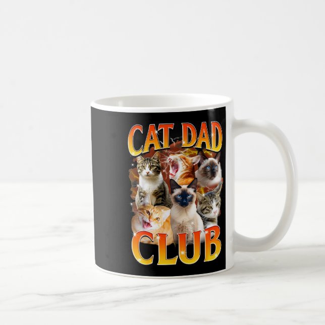 Cat Dad Club Funny Life Is Better With Cats Father Coffee Mug (Right)