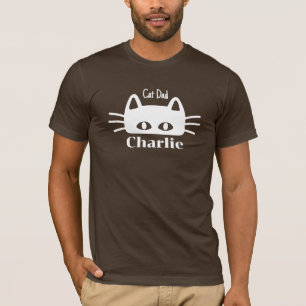 Cat Dad custom cat name T-Shirt