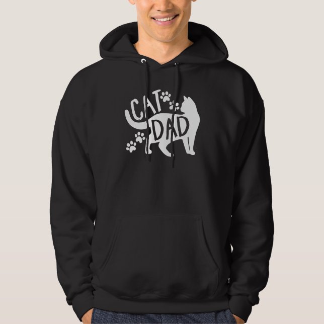 Cat Dad Cute Father s Day Apparel Hoodie (Front)