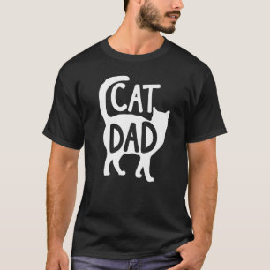 Cat Dad  Dad Papa Father's Day  Men T-Shirt