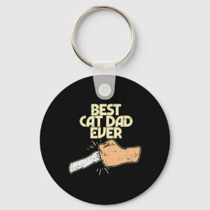 Cat Dad Ever Funny Kitten Pet Lover Owner Dad Men  Keychain
