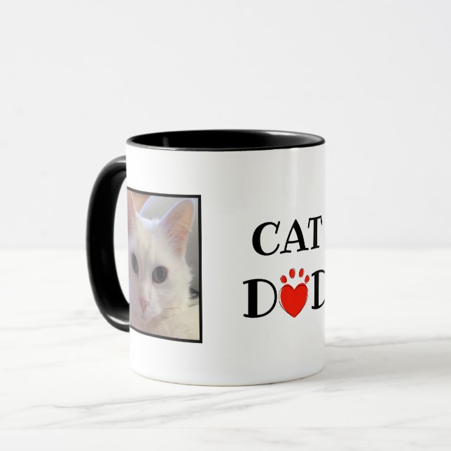 Cat Dad Father's Day Personalized Photos Mug (Front Left)