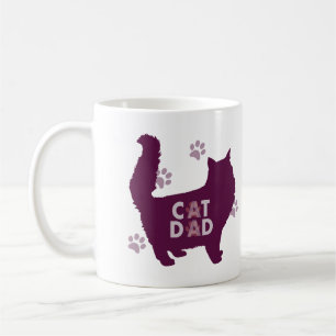 Cat Dad for Cat Lovers And Cat Owners Purple  Coffee Mug