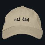 Cat Dad Gift for Father's Day Cat Father Cat Daddy Embroidered Hat<br><div class="desc">personalized embroidered baseball hat,  custom baseball cap ball cap,  new cat dad gift daddy,  present for gift for dad,  gift from daughter wife mom,  cat father Christmas anniversary gift,  father's day gift birthday valentine's,  cat dad hat custom present,  embroidery cat dad hat cap,  cat lover gift cat father</div>