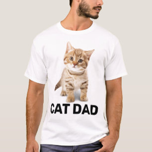CAT DAD GINGER KITTEN MENS T-SHIRTS