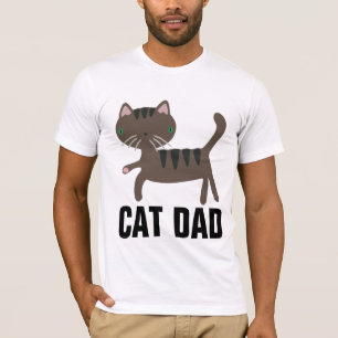 CAT DAD, GREY CAT T-Shirts