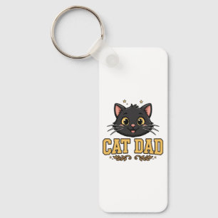 Cat Dad Keychain