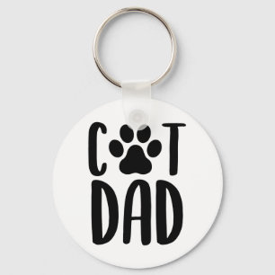 Cat Dad Keychain