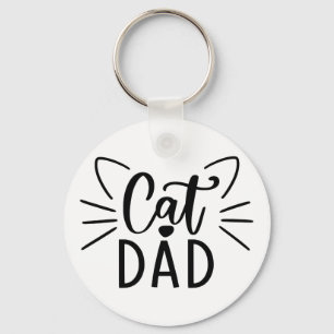 Cat Dad Keychain