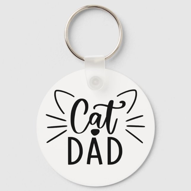 Cat Dad Keychain (Front)