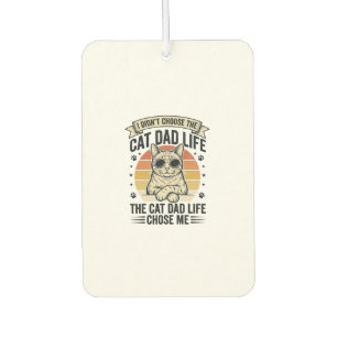Cat Dad Life Vintage Engraving T-Shirt Design_1 Air Freshener