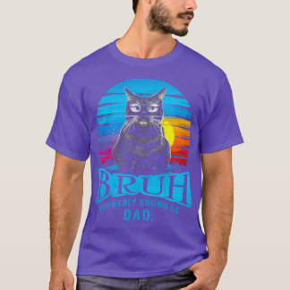 Cat Dad Men Fathers Day Design Birthday Best Vinta T-Shirt
