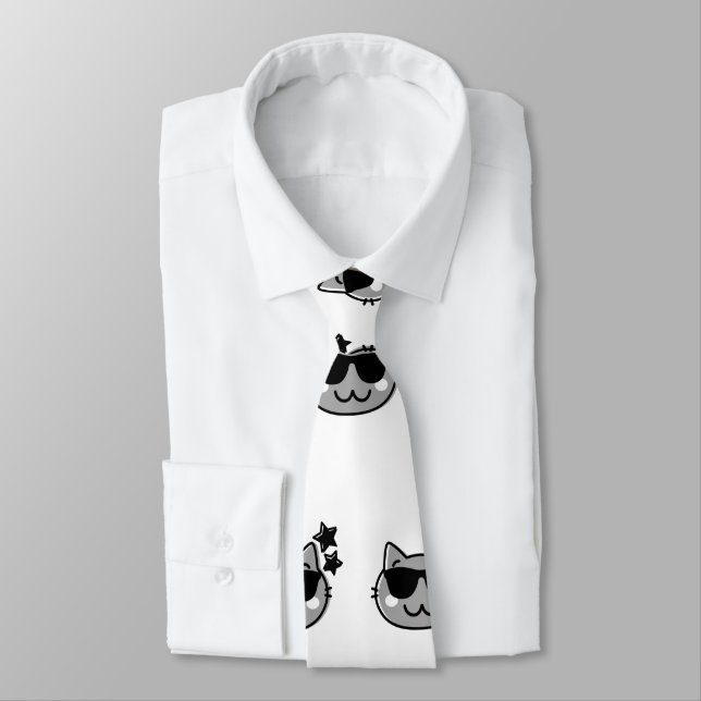 CAT DAD  NECK TIE (Tied)