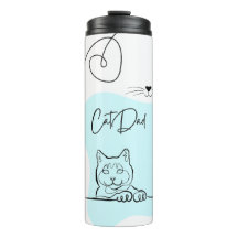 Cat Dad Pet Parent Cat Print Tumbler