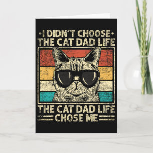 Cat Dad Shirts For Men Funny Cat Dad Father's Day  Card