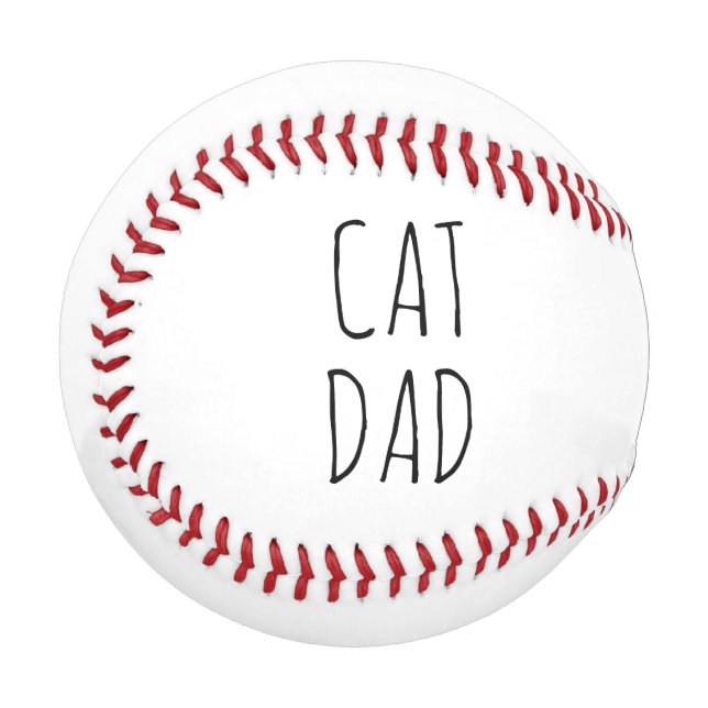 "Cat Dad" Simple Modern Farmhouse Baseball (Front Left)