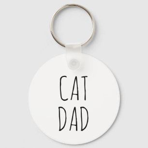 "Cat Dad" Simple Modern Farmhouse Keychain