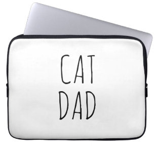 "Cat Dad" Simple Modern Farmhouse Laptop Sleeve